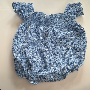 Janie and Jack - Floral Smocked Romper 0-3
